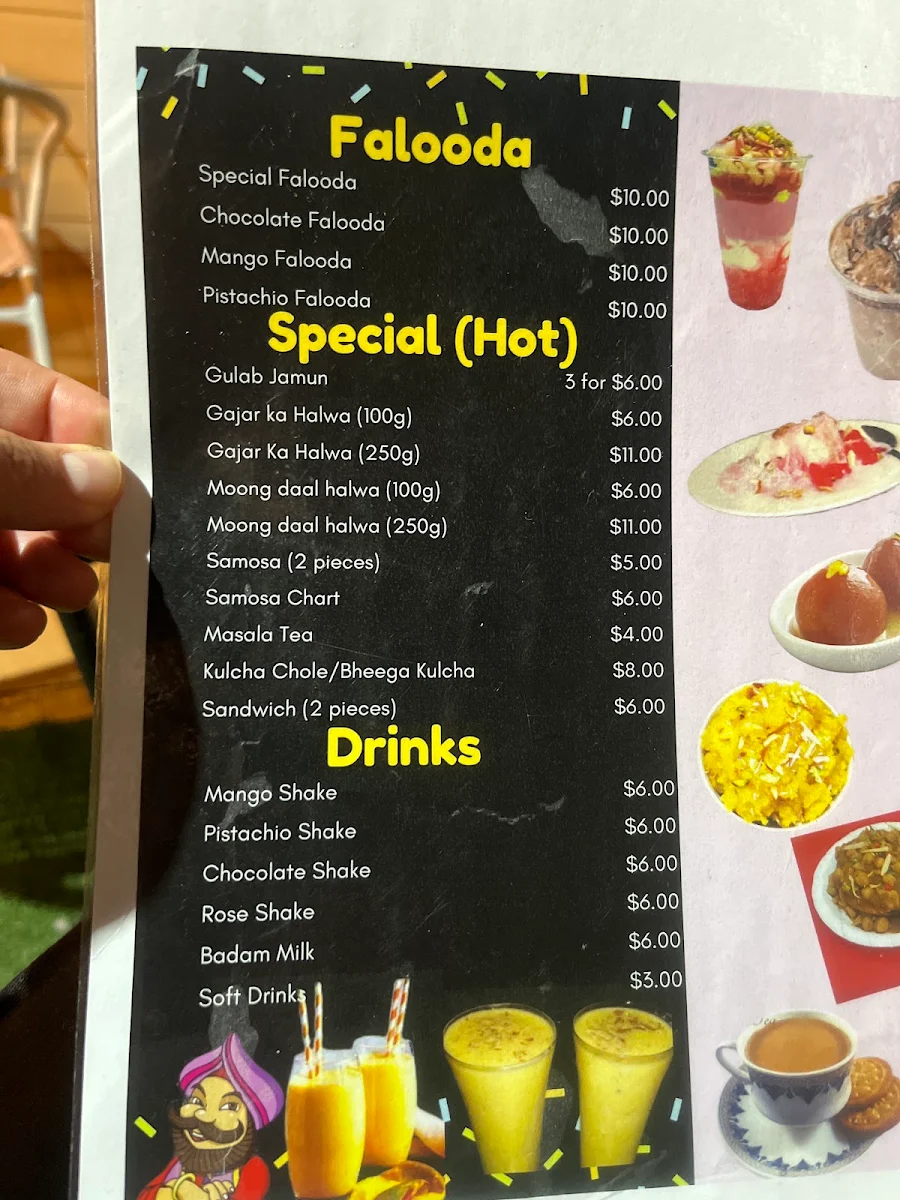 Menu, Giani’s delicacies