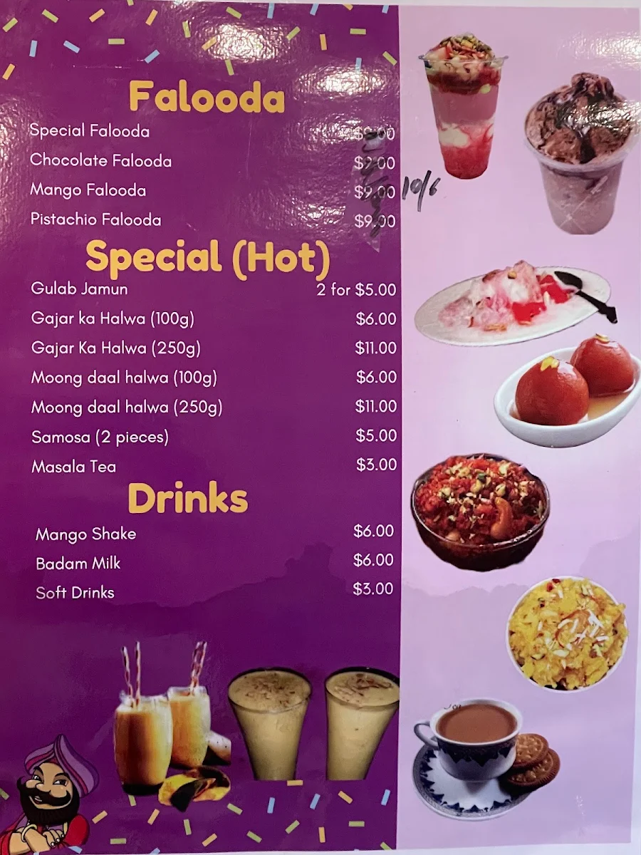 Menu, Giani’s delicacies