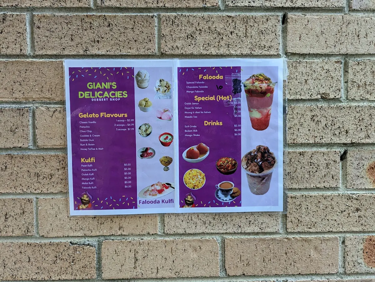 Menu, Giani’s delicacies