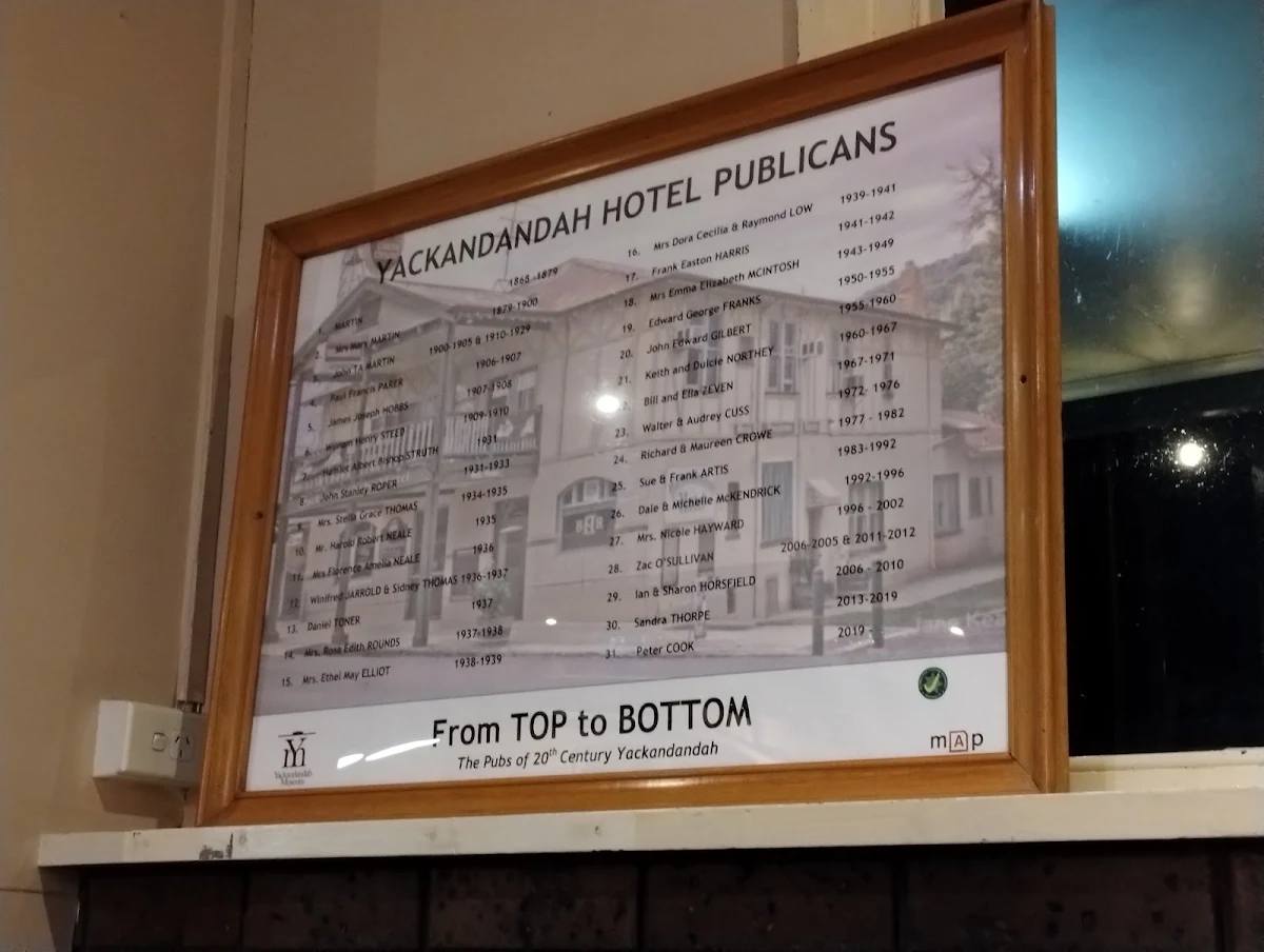 Menu, Yack Hotel