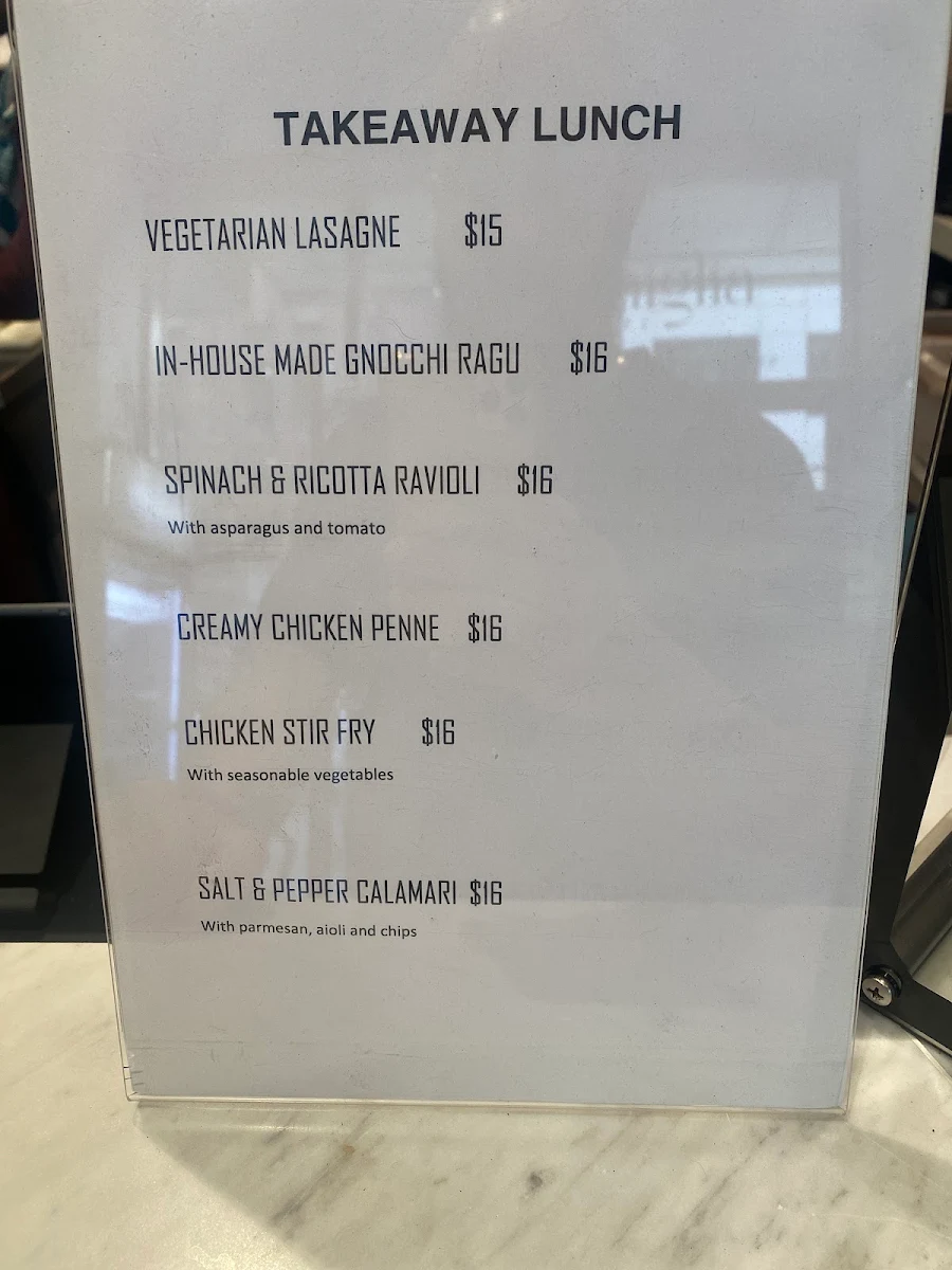 Menu, La Famiglia Cafe