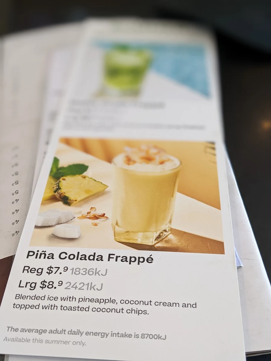 Menu, The Coffee Club