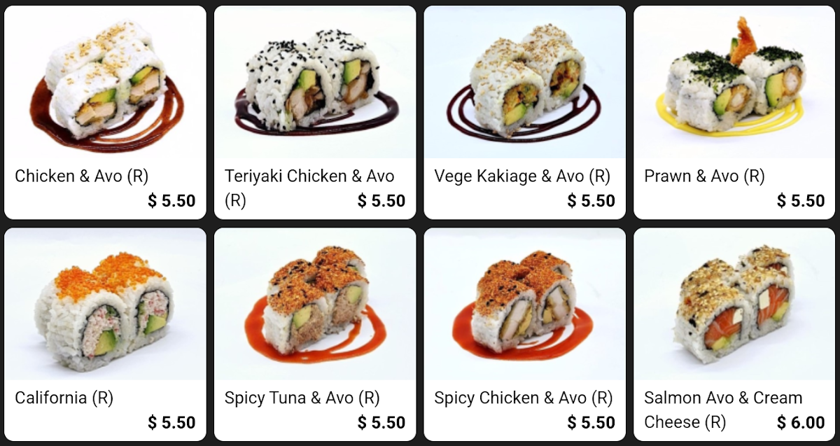 Menu, Say Sushi
