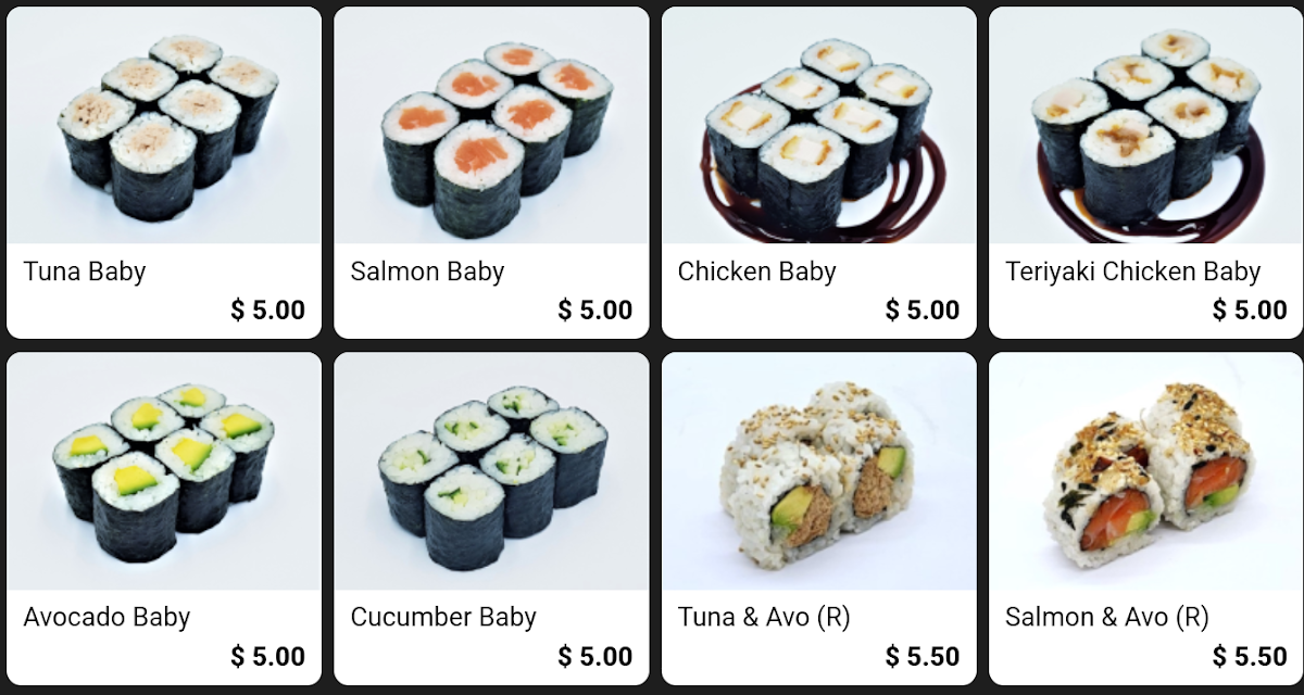 Menu, Say Sushi
