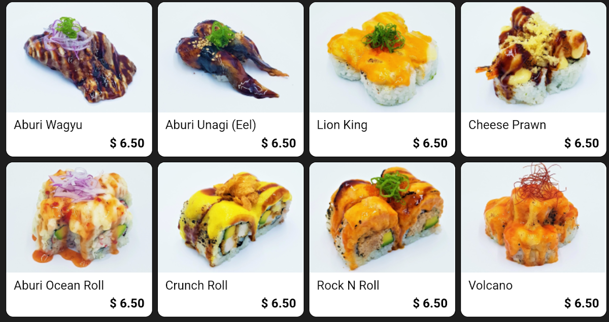 Menu, Say Sushi