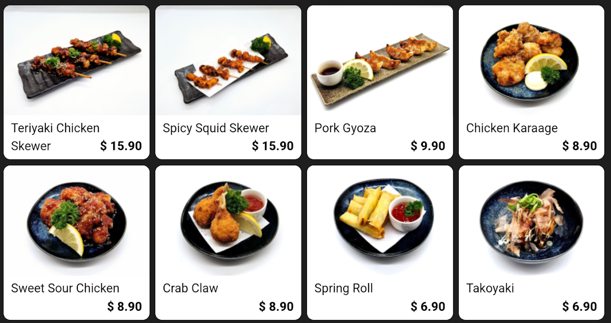Menu, Say Sushi