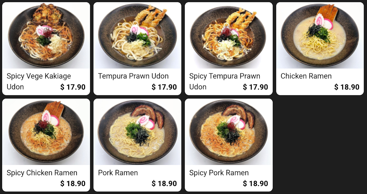 Menu, Say Sushi