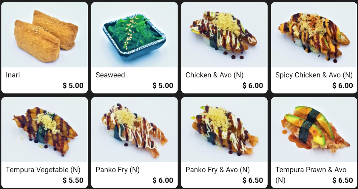 Menu, Say Sushi