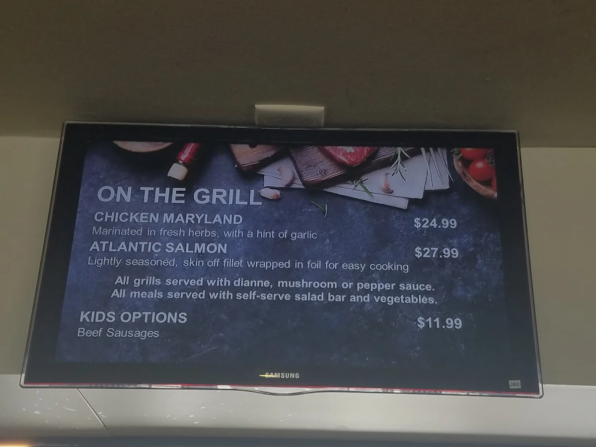 Menu, Jax Bar & Chargrill