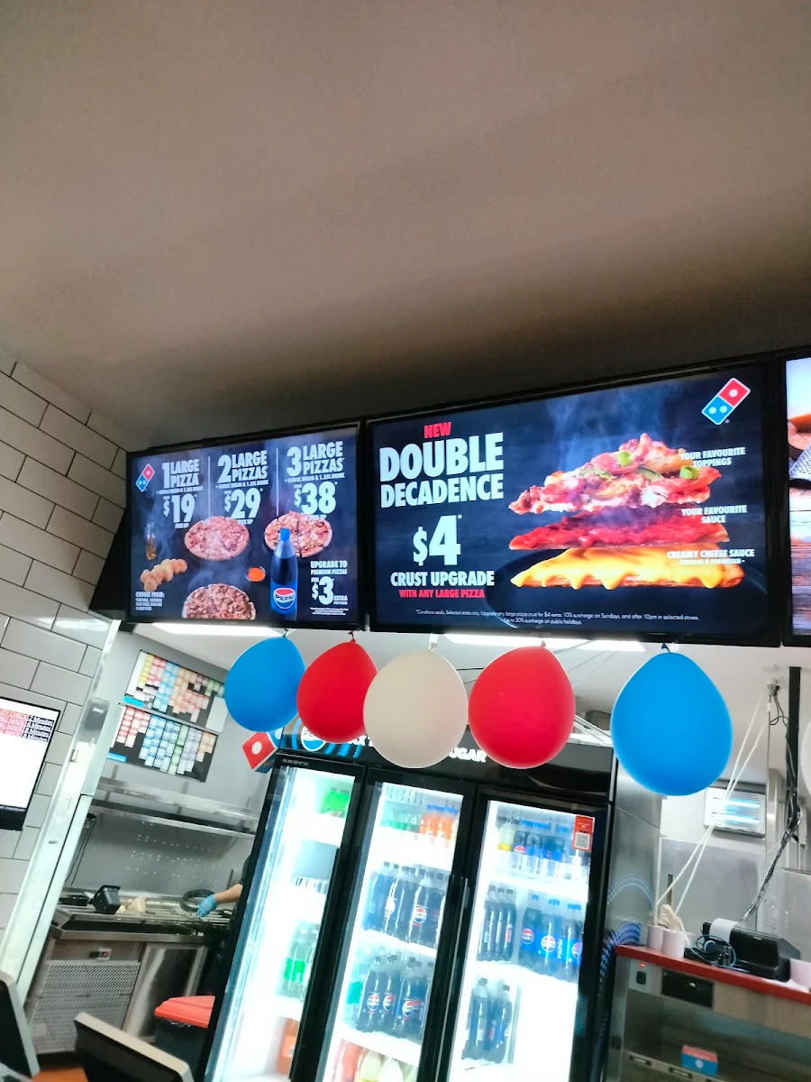 Menu, Domino's Pizza Golden Grove