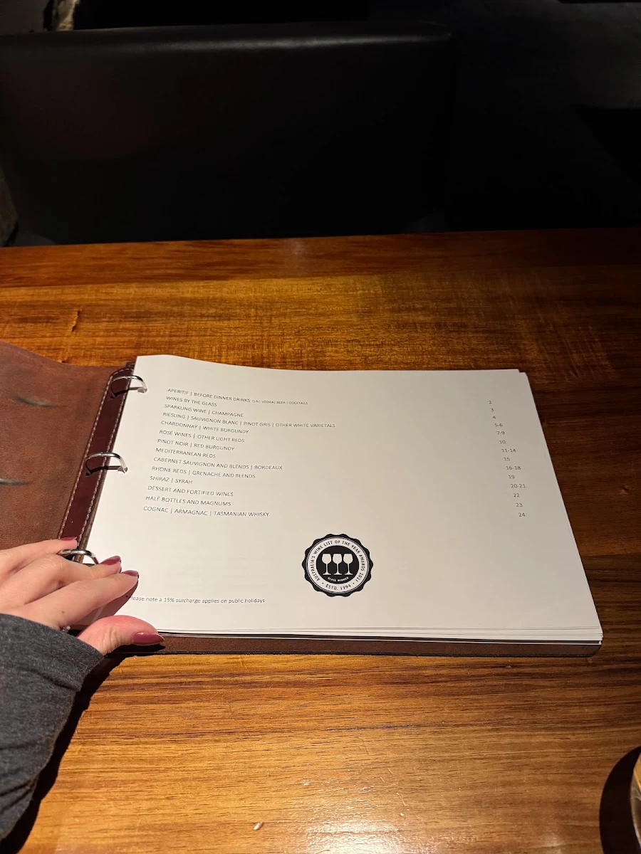 Menu, Landscape Restaurant & Grill