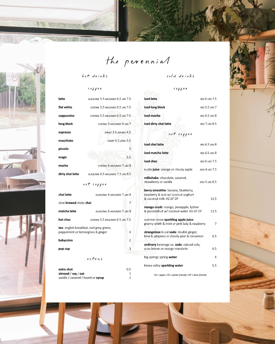 Menu, The Perennial