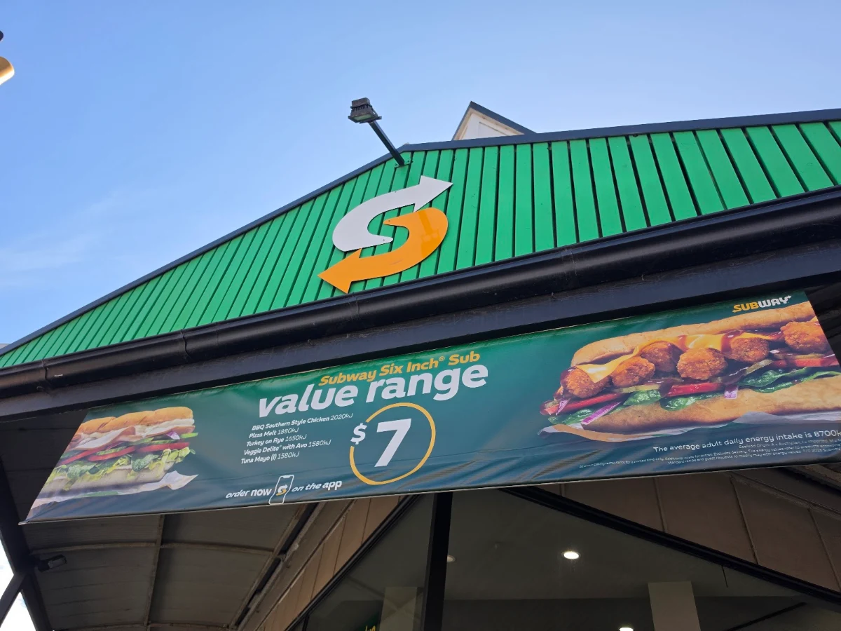 Menu, Subway Maryborough
