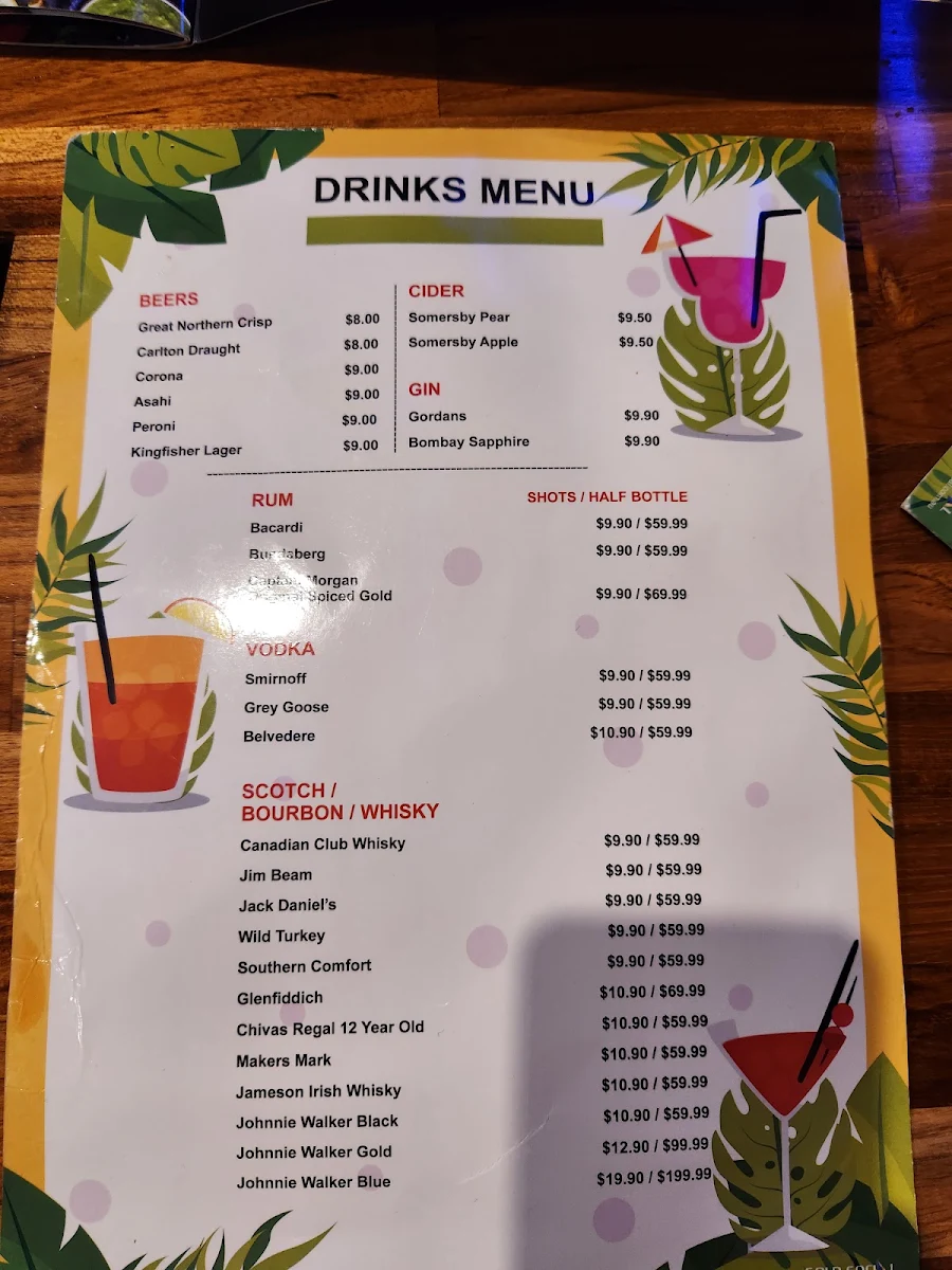 Menu, Sec 13 Indian Restaurant & Bar