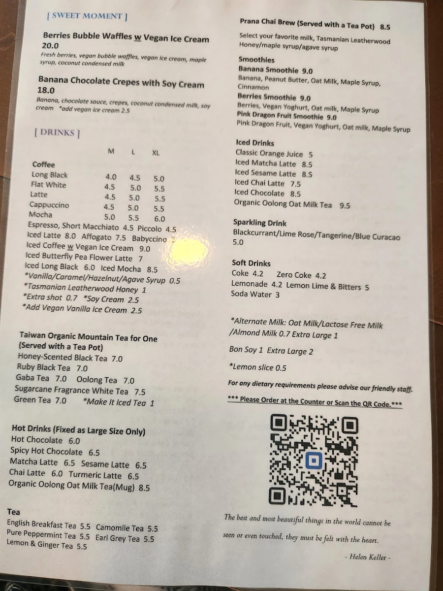 Menu, The Little Poet
