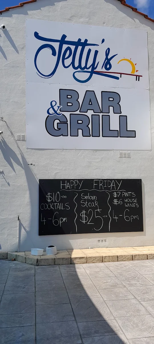 Menu, Jetty's Bar And Grill