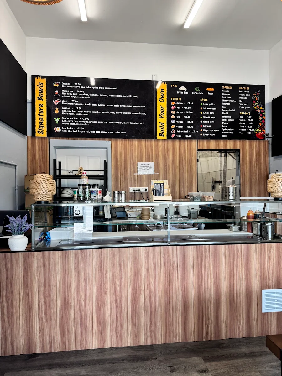 Menu, The Poke Bar