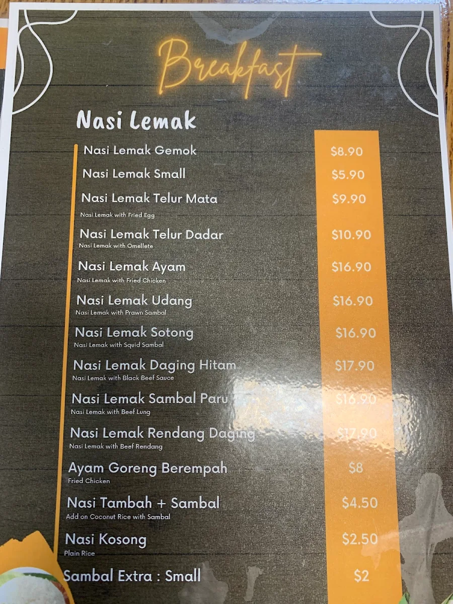 Menu, Taste of Springvale