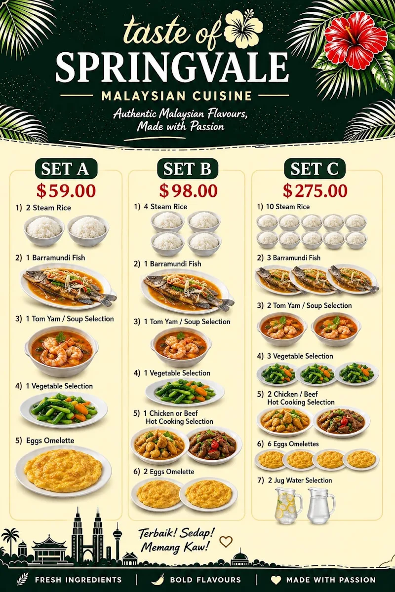 Menu, Taste of Springvale