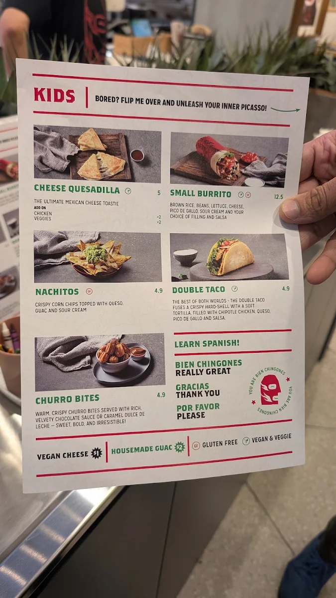 Menu, Mad Mex South Yarra