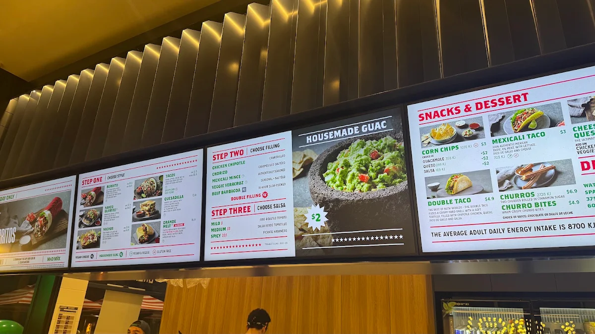 Menu, Mad Mex South Yarra