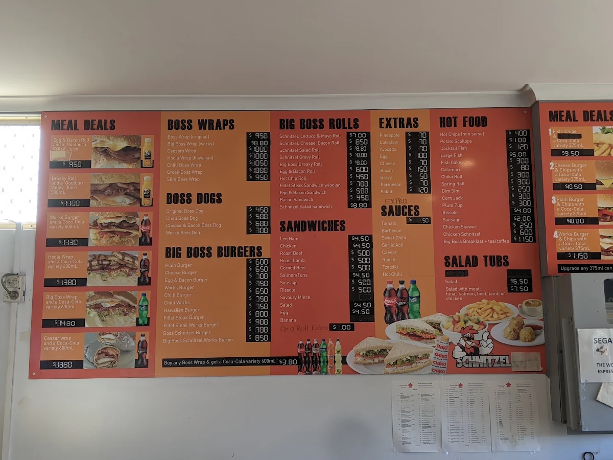 Menu, Schnitzel House Newcastle