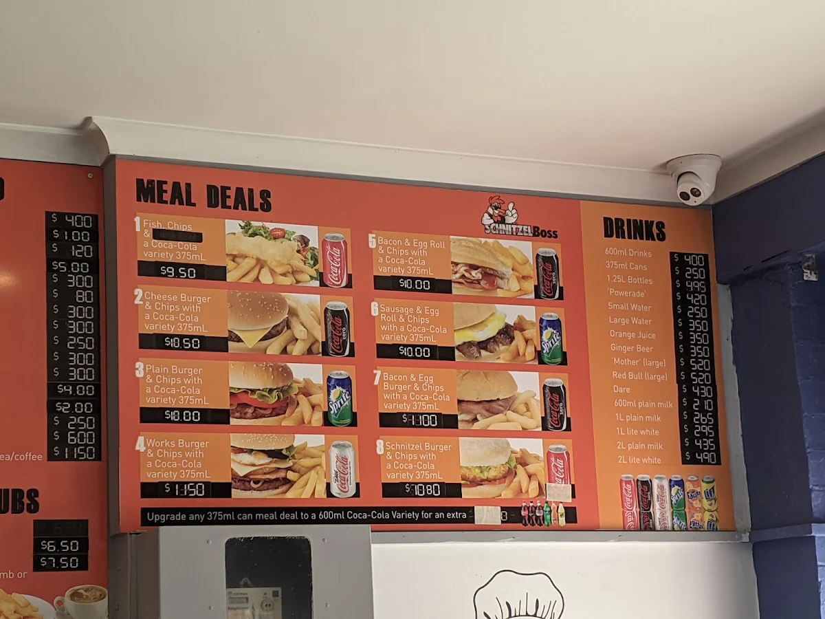 Menu, Schnitzel House Newcastle