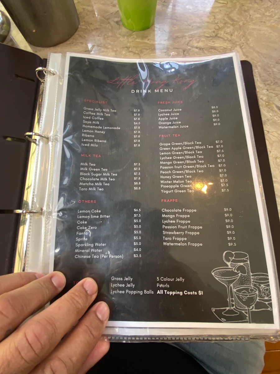 Menu, Little Hong Kong BBQ Restaurant @ Sunnybank