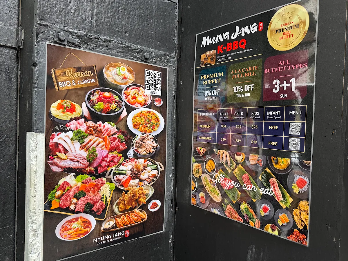 Menu, Myung jang and Obaltan restaurant