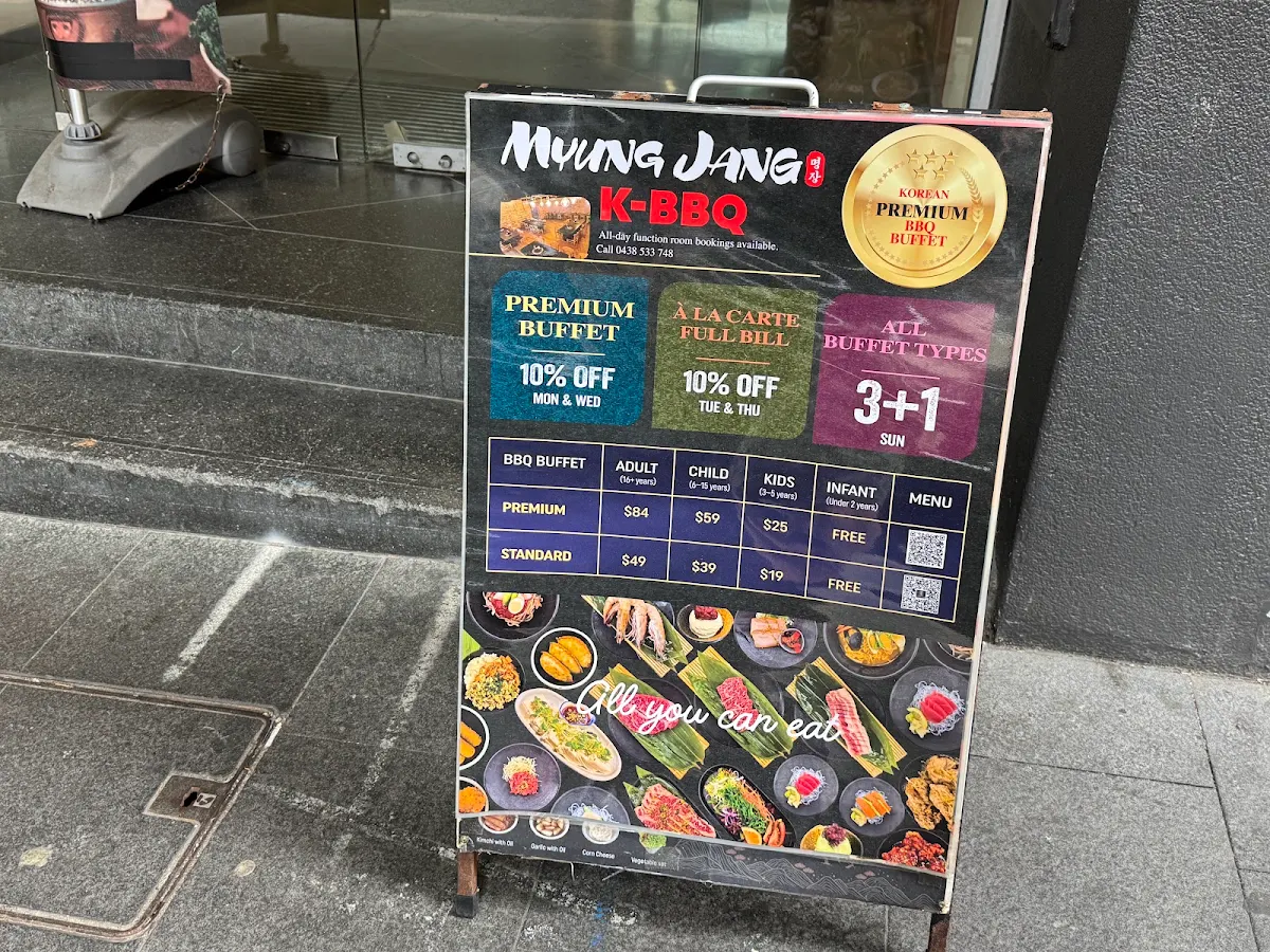 Menu, Myung jang and Obaltan restaurant