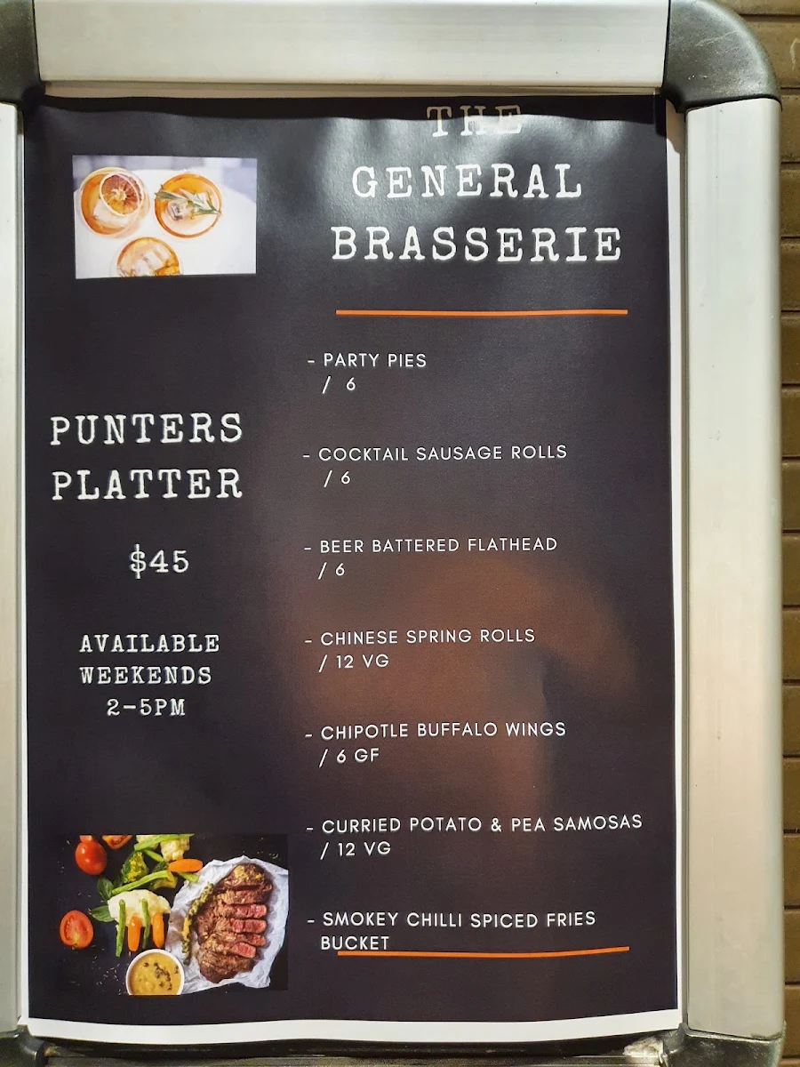 Menu, General Roberts Hotel