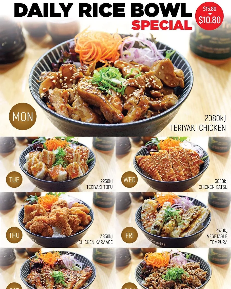 Menu, Sushi Train Oxford
