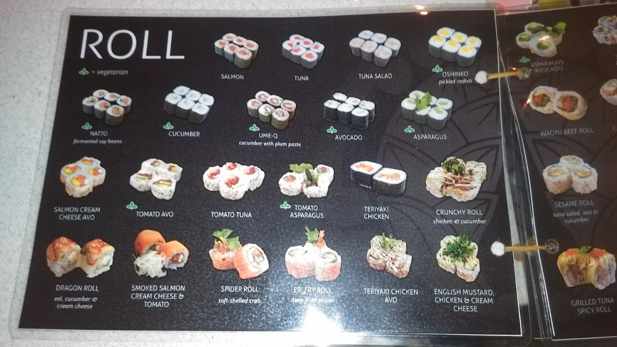Menu, Sushi Train Oxford