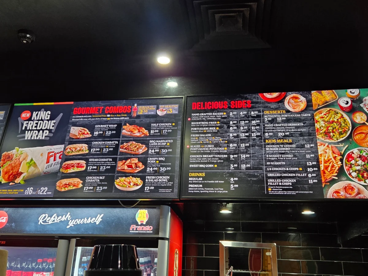 Menu, Frango Bella Vista