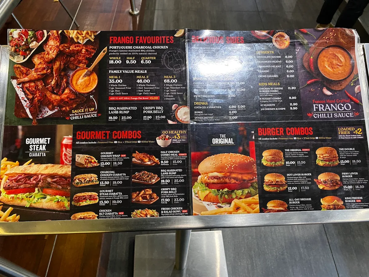 Menu, Frango Bella Vista