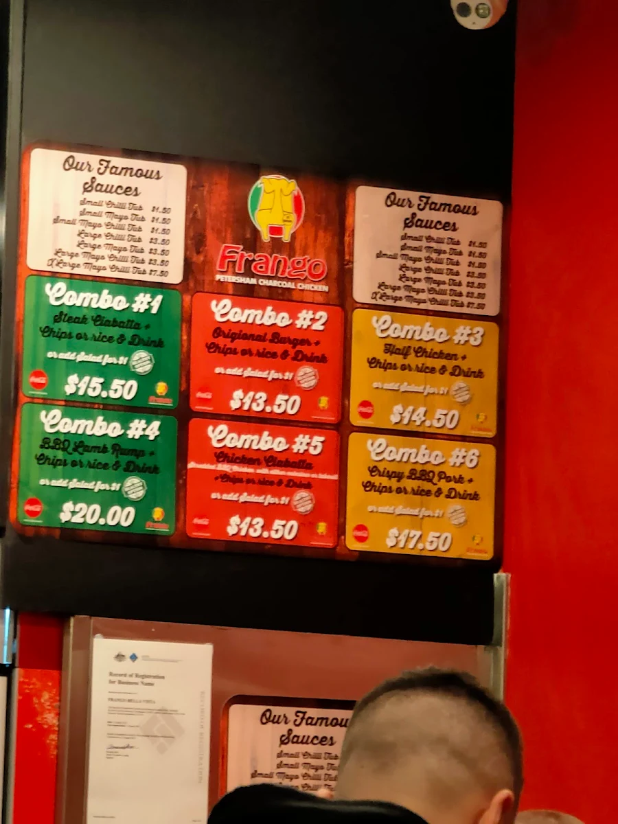 Menu, Frango Bella Vista