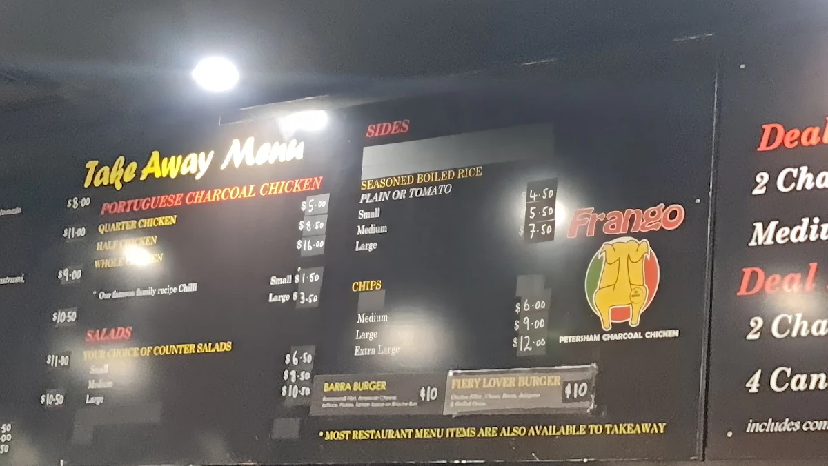 Menu, Frango Bella Vista