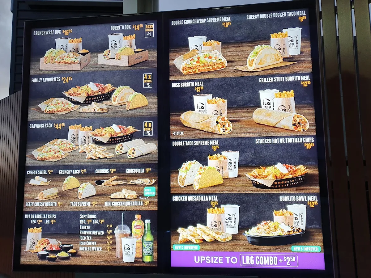 Menu, Taco Bell Altona North