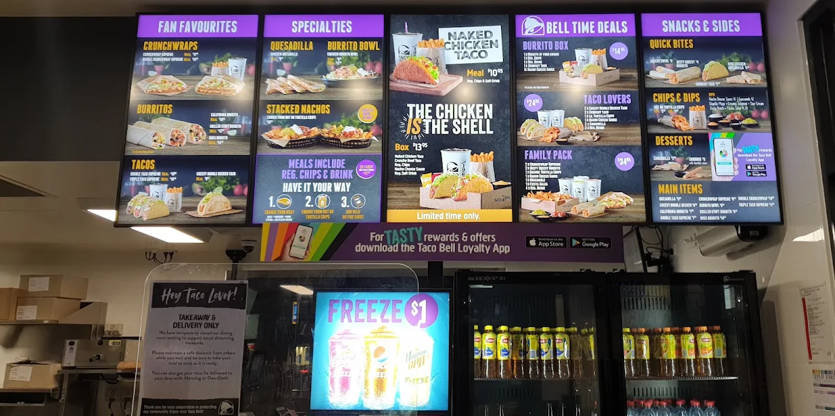 Menu, Taco Bell Altona North
