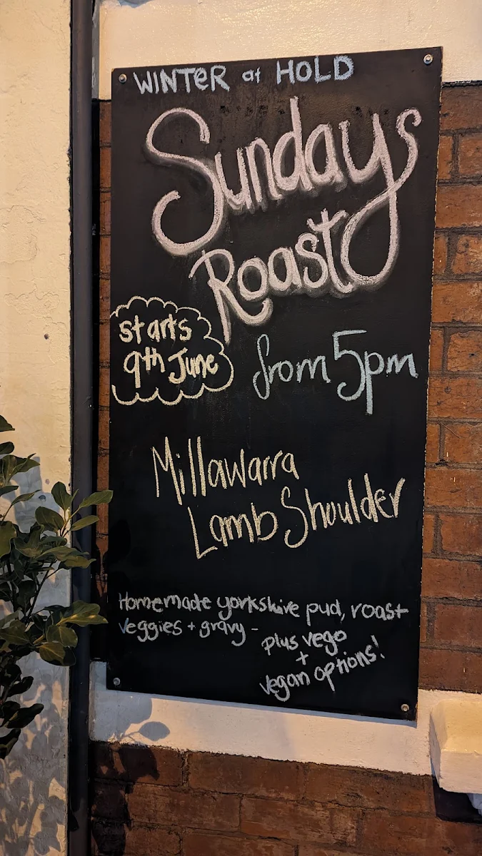 Menu, Hold Bar & Eatery