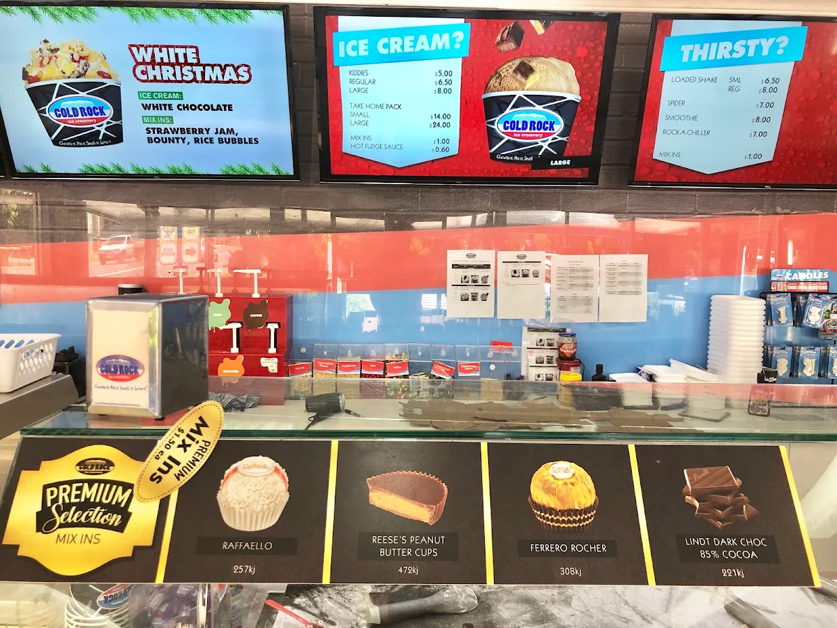 Menu, Cold Rock Ice Creamery Toowoomba South