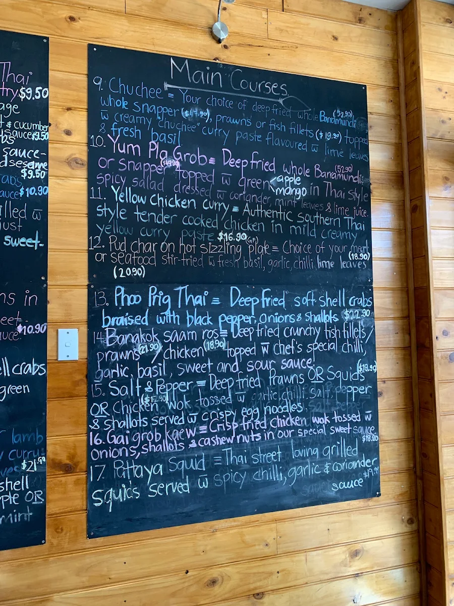 Menu, Little Siam
