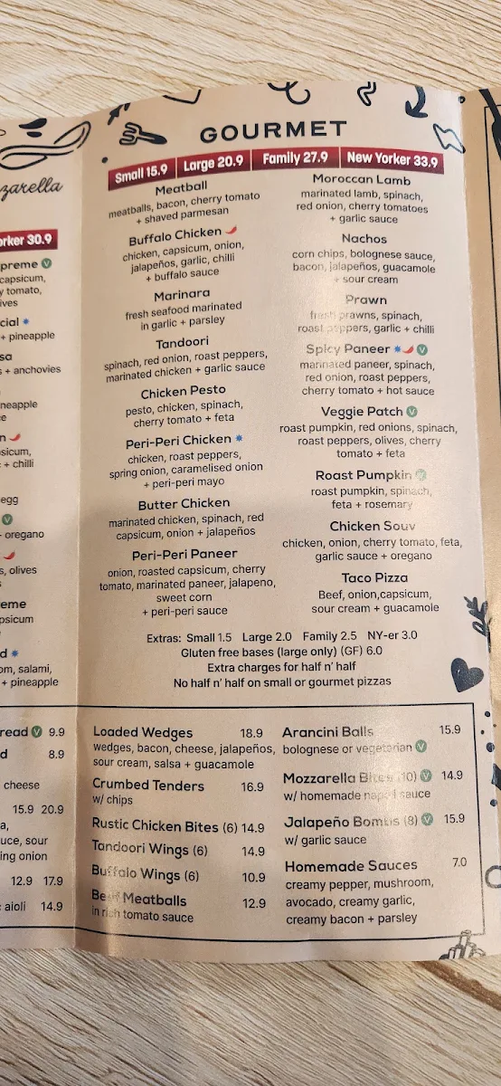 Menu, Smokin Joe's Pizza & Grill - Mambourin