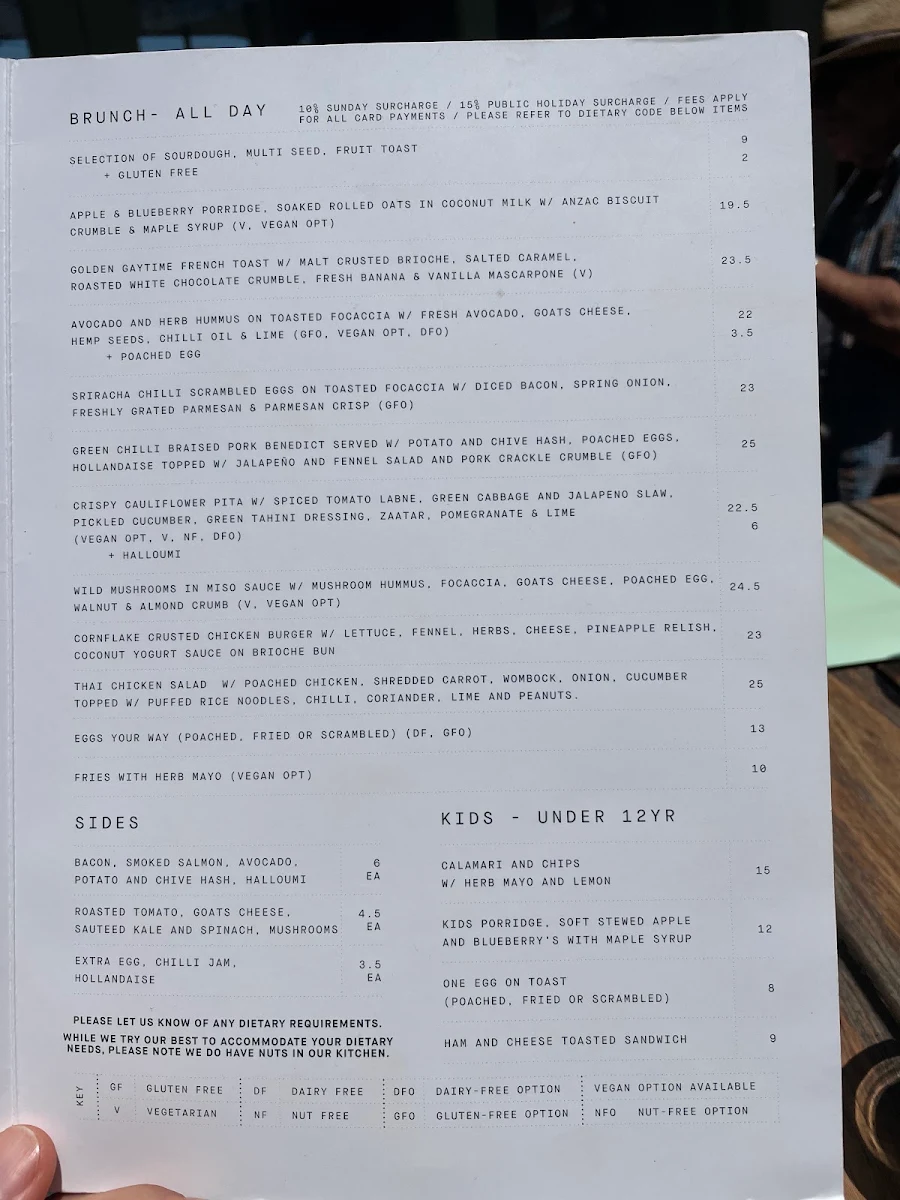 Menu, Port of Call