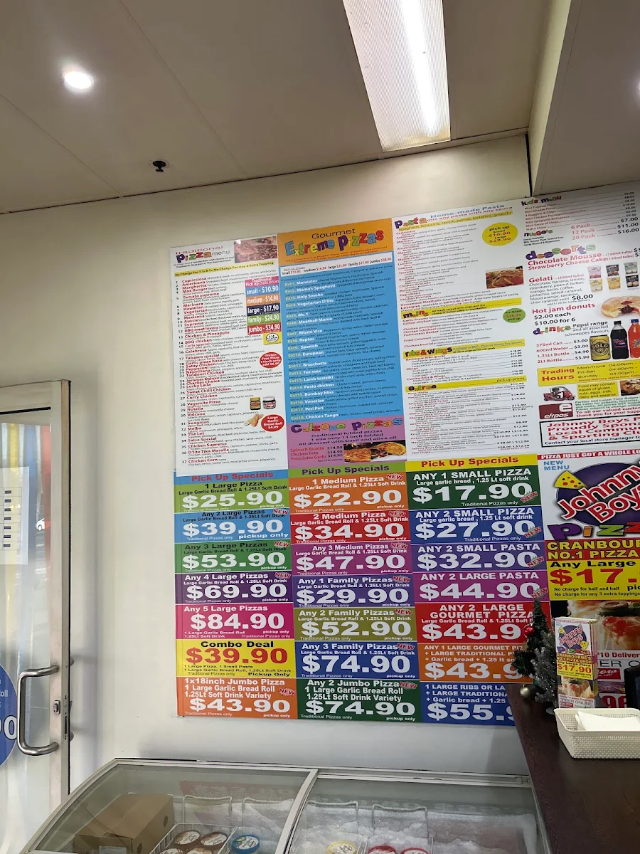Menu, Johnny Boys Pizza - Cranbourne North | Support Local Order Direct from our website