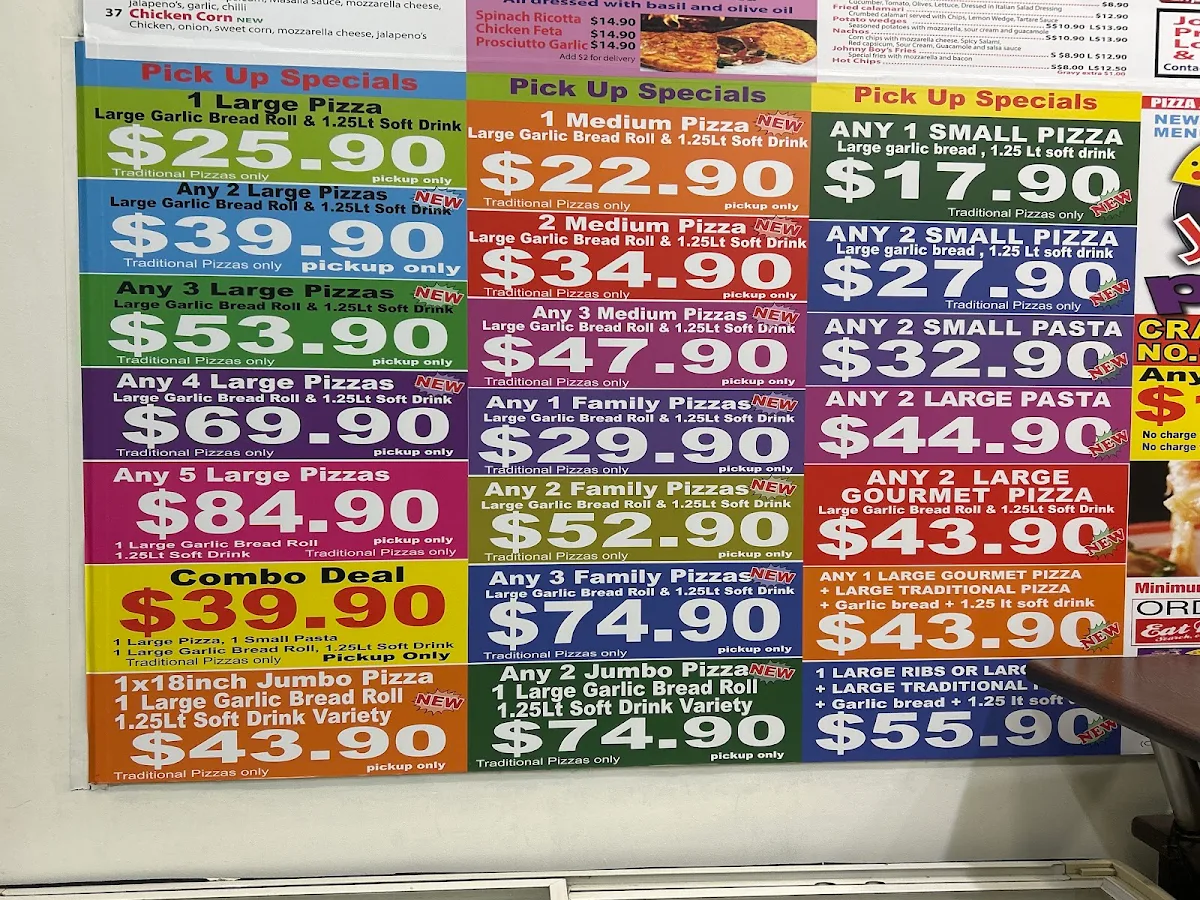 Menu, Johnny Boys Pizza - Cranbourne North | Support Local Order Direct from our website