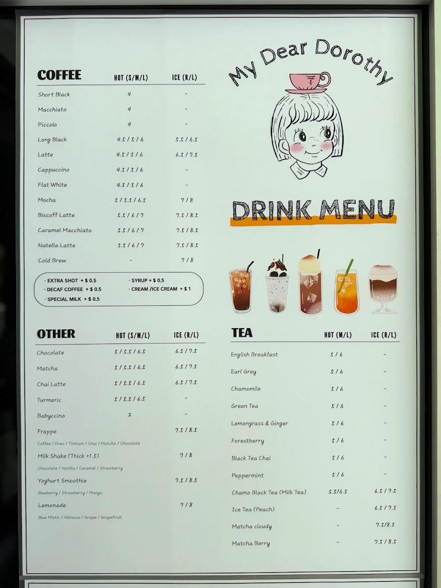 Menu, My Dear Dorothy