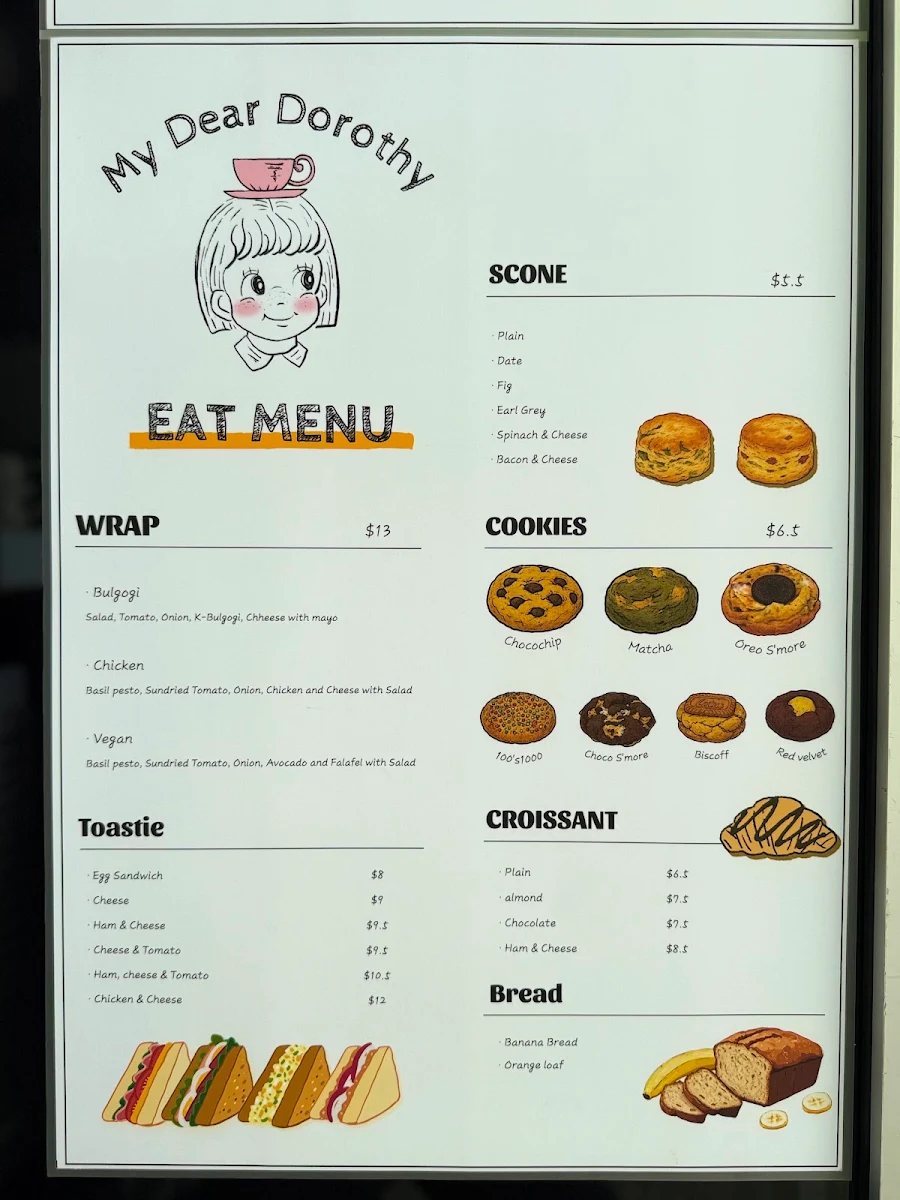 Menu, My Dear Dorothy