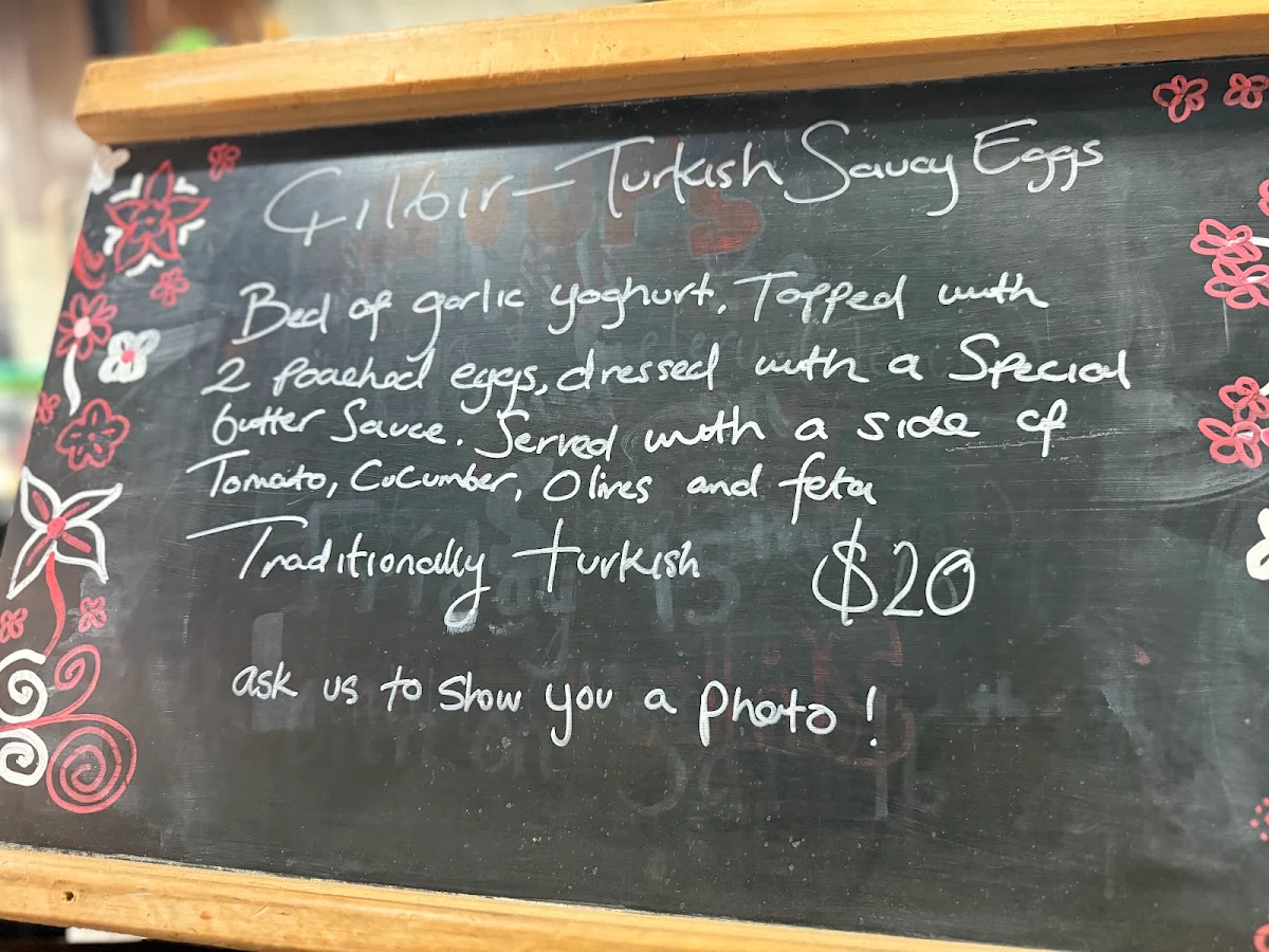 Menu, Chorba Cafe