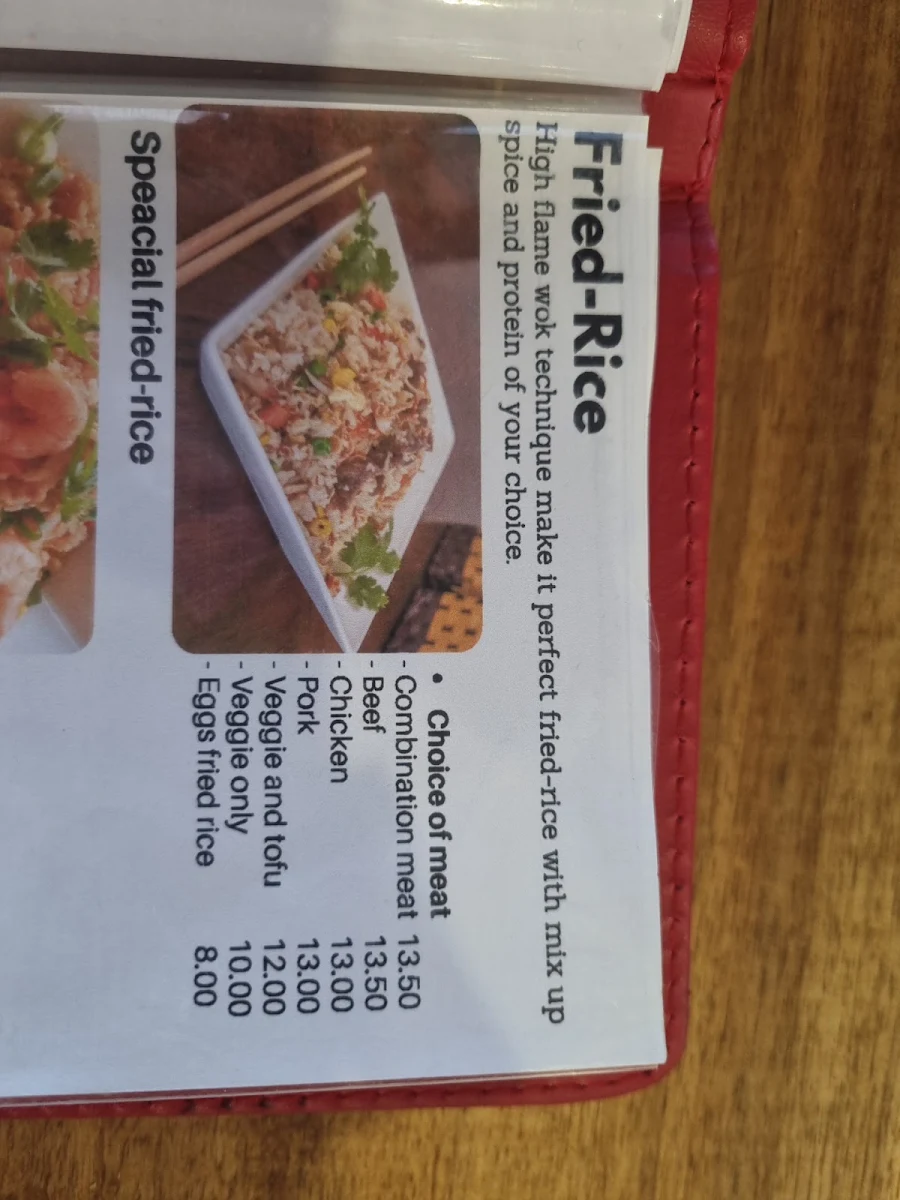 Menu, Lemongrass Vietnamese Restaurant Seaton